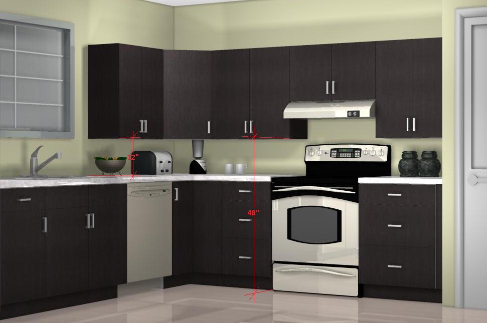 What is the optimal kitchen wall cabinet height?