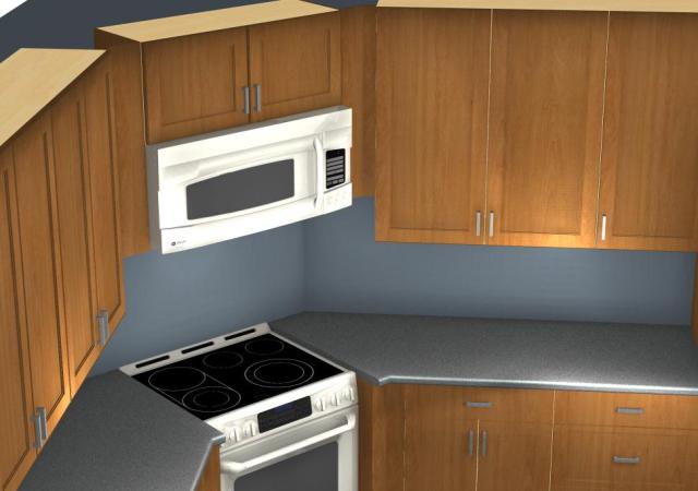 Common Kitchen Design Mistakes Corner Stove and Microwave 